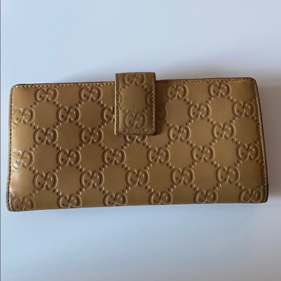 Auth Gucci “Guccissima” Long Leather Wallet Tan - Picture 2 of 10